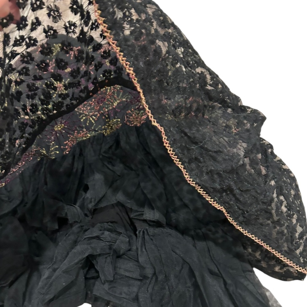 Blank of London Maxi Skirt Embroidered Embellished from Anthropologie XS Bl-Nk - Picture 3 of 7